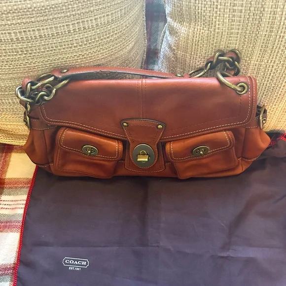Coach shoulder bag pure leather - Picture 1 of 15